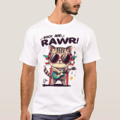 T - Shirt Kawaii Rock Cat (Vorderseite)