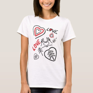 T-Shirt Kernmuster und Love
