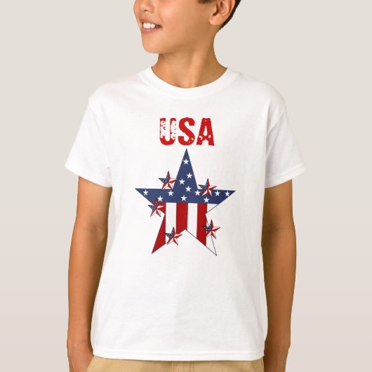 T - Shirt Kid's Boys Patriot Stars USA (Vorderseite)