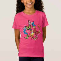 T - Shirt Kinder Schmetterling gemustert