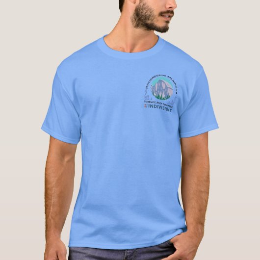 T-Shirt (kleines Frontlogo mit Rückbanner) (Vorderseite)
