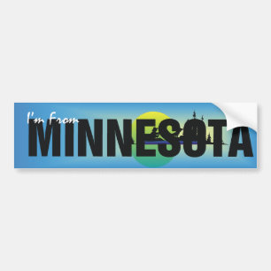 T-SHIRT komme ich aus Minnesota Autoaufkleber