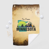 T-SHIRT komme ich aus Minnesota Golfhandtuch (Insitu)