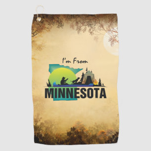 T-SHIRT komme ich aus Minnesota Golfhandtuch