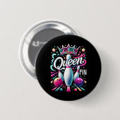 T-Shirt Königin Bowler Bowling-Liga für Bowling Button (Vorne & Hinten)