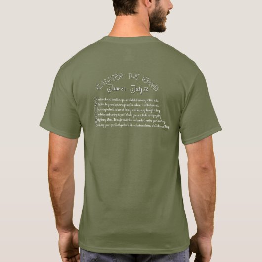 T - Shirt Krebs - Army Green (Rückseite)