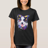 T - Shirt Kunstschätze Border Collie (Vorderseite)