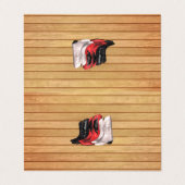 T-SHIRT Land-Stiefel Visitenkarten (Außenseite Aufgefaltet)