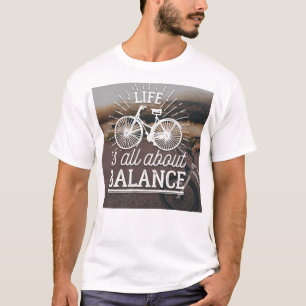T-Shirt "Leben ist um Balance" 