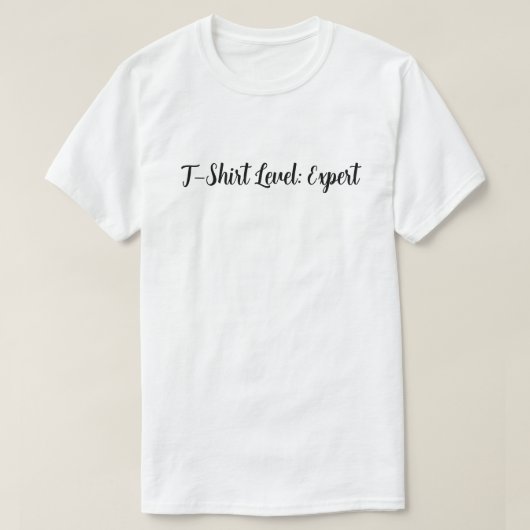 T - Shirt Level: Experte - Funny Gamer Quote T-Shi (Design vorne)