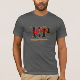 T-Shirt Level Up Love – Gothic-Typografie-Design
