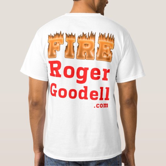 T - Shirt-Licht Art Feuer-Roger Goodell T-Shirt (Rückseite)