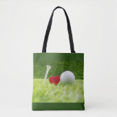 T-Shirt Liebe Golfball I Liebe Golf Tasche (Vorderseite)