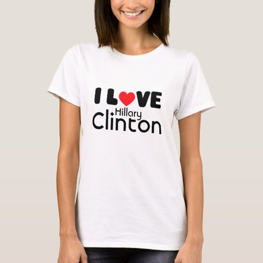 T - Shirt Liebe I Hillary Clinton | (Vorderseite)