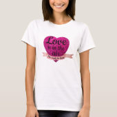 T - Shirt Liebe ist in der Luft Rosa Herz (Vorderseite)