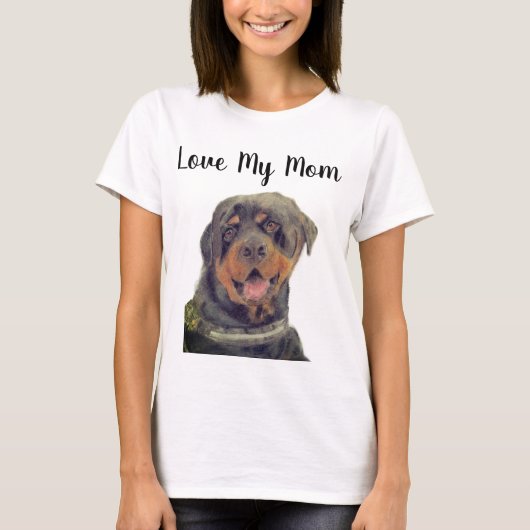 T-Shirt Liebe meine Mama Rottweiler (Vorderseite)