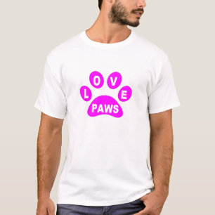 T - Shirt-Liebe Paws Pink T-Shirt