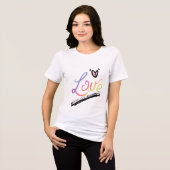 T-Shirt Liebe Tri-Blend Shirt (Vorderseite voll)