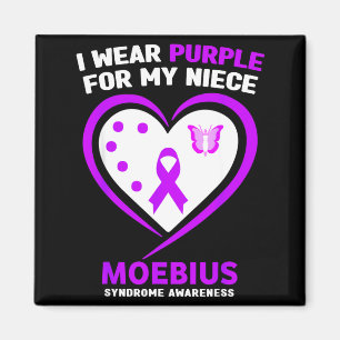 T-Shirt Lila Nichte Moebius-Syndrom-Bewusstsein Magnet