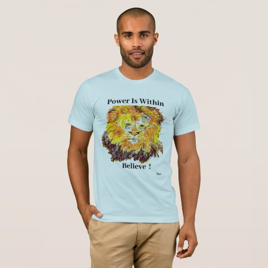 T - Shirt Lion: Power (Vorne ganz)