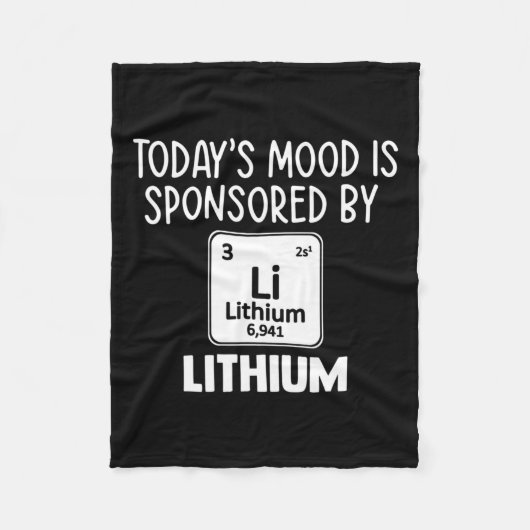 T-Shirt Lithium-Elemente für das Bewusstsein für p Fleecedecke (Vorderseite)