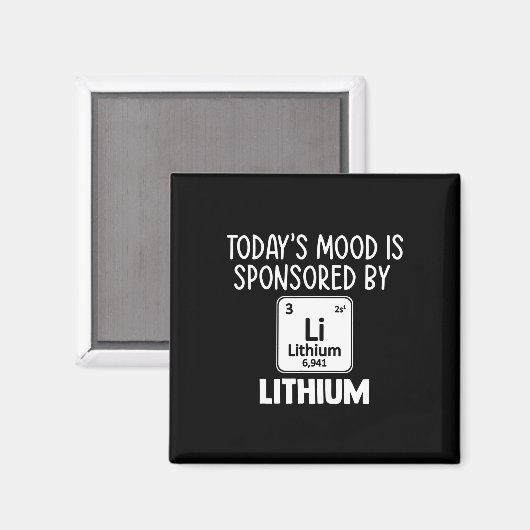 T-Shirt Lithium-Elemente für das Bewusstsein für p Magnet (Vorderseite/Rückseite)