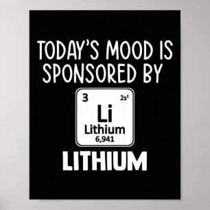 T-Shirt Lithium-Elemente für das Bewusstsein für p Poster