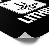 T-Shirt Lithium-Elemente für das Bewusstsein für p Poster (Ecke)