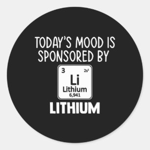 T-Shirt Lithium-Elemente für das Bewusstsein für p Runder Aufkleber