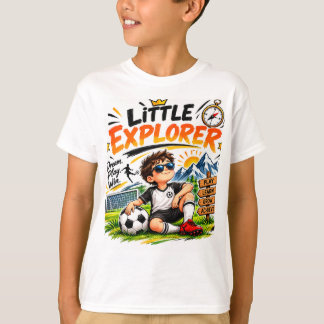 T-Shirt Little Explorer Kids Football-Abenteuer