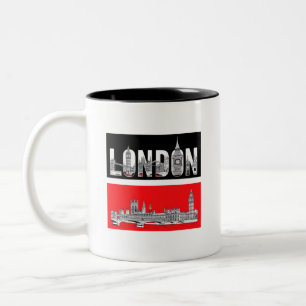 T - SHIRT LONDON NEUES FASHION DESIGNER T-SHIRT ZWEIFARBIGE TASSE