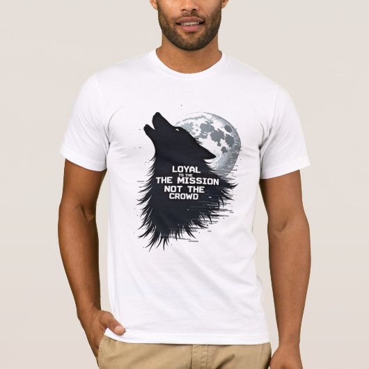 T - Shirt Lone Wolf Glitch Moon - Mission Over Cro (Vorderseite)