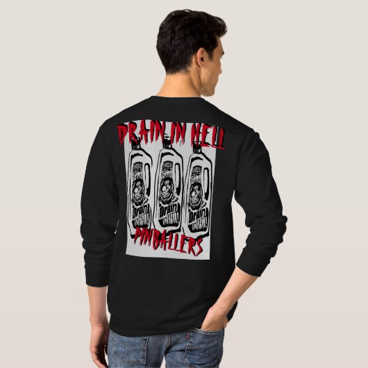 T - Shirt LONG SLEEVER DRAINO PINBALLERS (Schwarz voll)