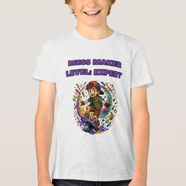 T - Shirt lustiger chaotischer Jungs (Vorderseite)