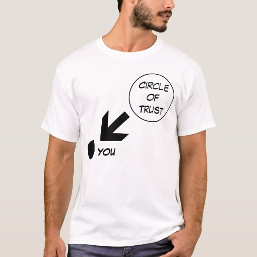 T-Shirt lustiger Kreis des Vertrauens (Vorderseite)