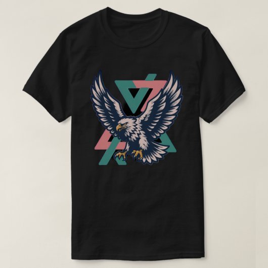 T-Shirt Majestic Eagle Geometrisch (Design vorne)