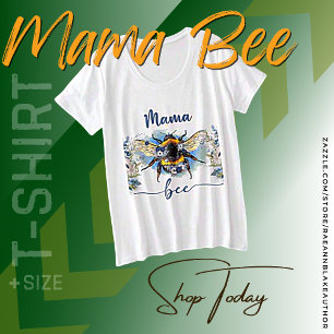 T - Shirt "Mama Bee" für Frauen in Plus-Größe