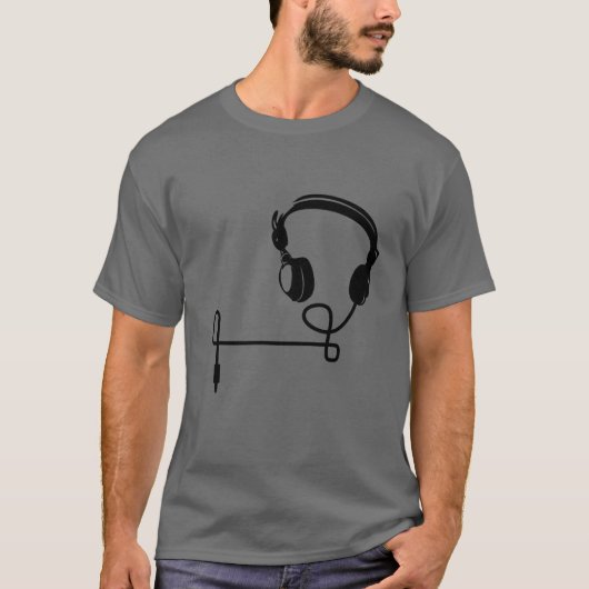 T-Shirt Mann „HeadPhones " (Vorderseite)