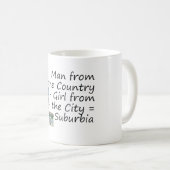 T-SHIRT Mann-Land-Mädchen-Stadt Kaffeetasse (VorderseiteRechts)