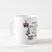 T-SHIRT Mann-Land-Mädchen-Stadt Kaffeetasse (Vorderseite Links)
