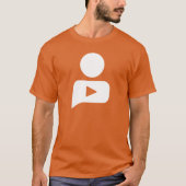 T - Shirt - Männer: Orange mit großem SV-Symbol (Vorderseite)
