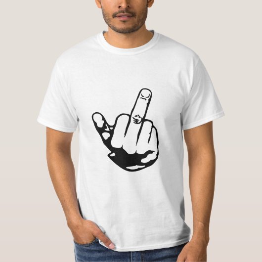 T - Shirt männlicher Mittelfinger für Männer (Vorderseite)