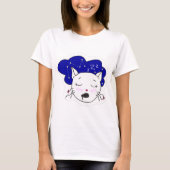 T-Shirt. Maßgeschneiderte rutsche glückliche Katze T-Shirt (Vorderseite)