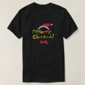 T-Shirt meery christmas gold (Design vorne)