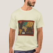T - SHIRT MEN NEW EXTRAVAGANT , WORLD MAP DESIGN (Vorderseite)