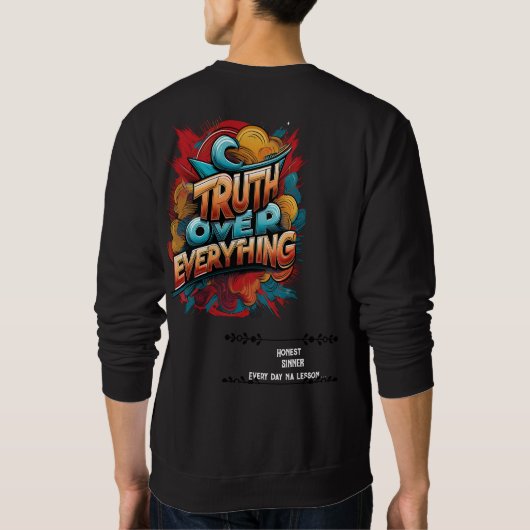 T-Shirt, Men's Hoodies Late Monkey–Honest Sinner (Rückseite)