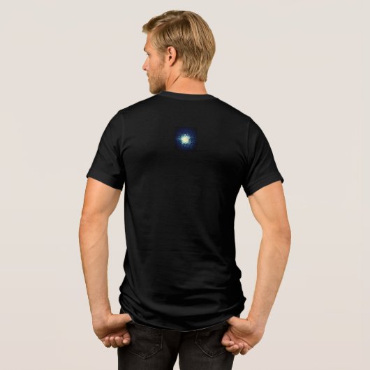 T - Shirt mens tri Mischung Moon Design Stil (Rückseite voll)
