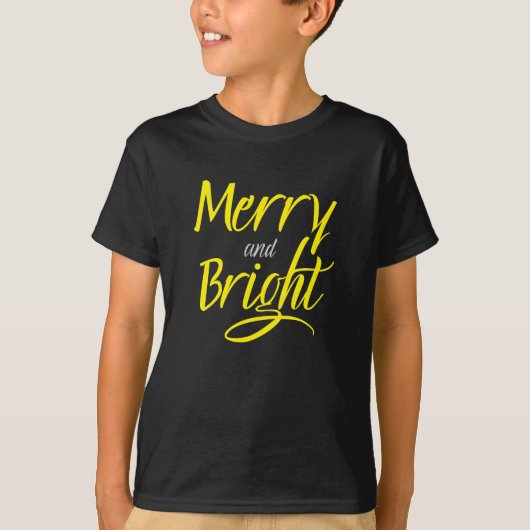 T-Shirt : Merry and Bright (black) (Vorderseite)
