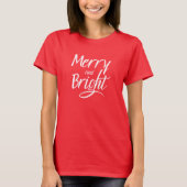 T-shirt : Merry and Bright (deep red) (Vorderseite)