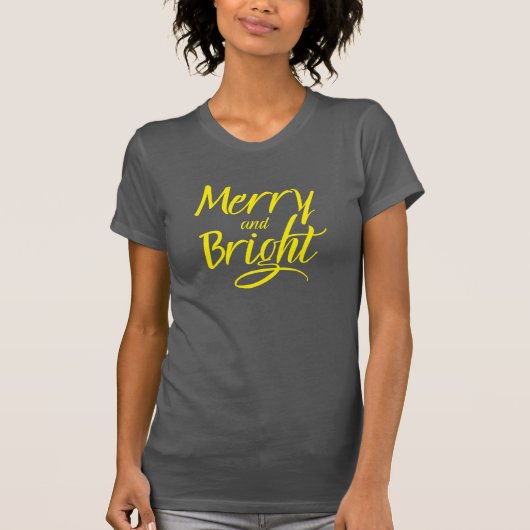 T-shirt : Merry and Bright (grey) (Vorderseite)